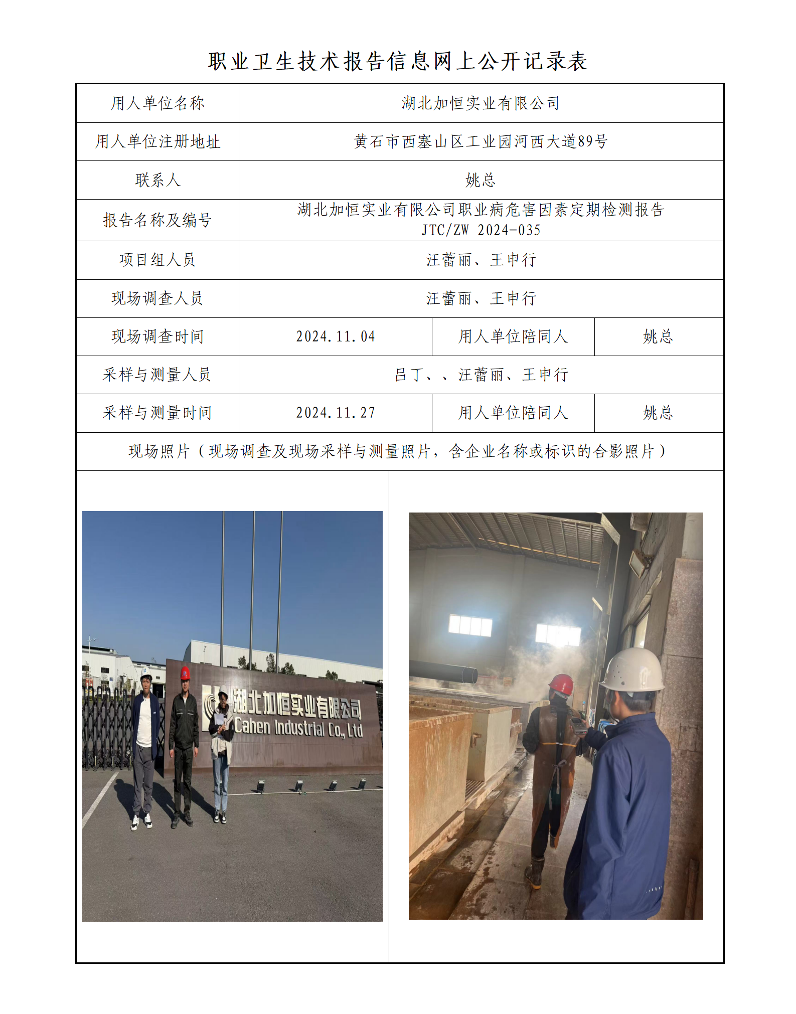 湖北加恒实业有限公司职业病危害因素定期检测报告_01.png